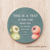 customizable eyeball test coaster