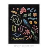 Premium Vertical Art Print- Bacteria
