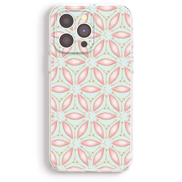 a phone case with a flower pattern on it