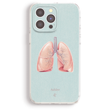 a phone case with a drawing of the lungs