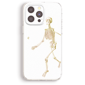 a phone case with a skeleton on it