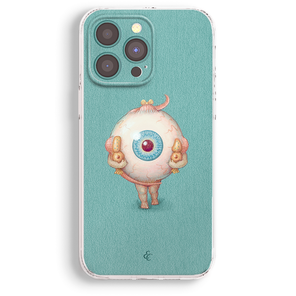 a phone case with an image of a cartoon character on it