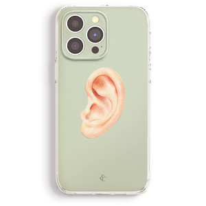 an iphone case with a picture of an ear