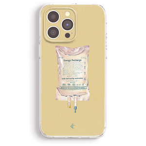 a phone case with a picture of a bag of food