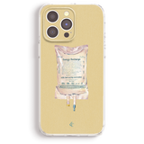 a phone case with a picture of a bag of food