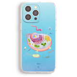 a phone case with a picture of a cake on it