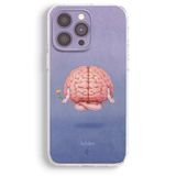 a phone case with a picture of a brain on it