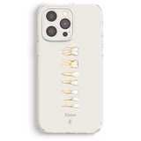 a white iphone case with a bunch of toothpicks on it