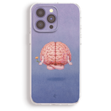 a phone case with a picture of a brain on it