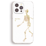 a phone case with a skeleton on it