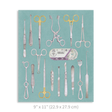 Vertical Art Print- Surgical Instruments