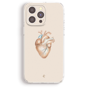 a phone case with a drawing of a heart on it