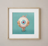 Art Print- Eyeball with Rod and Cone Cells