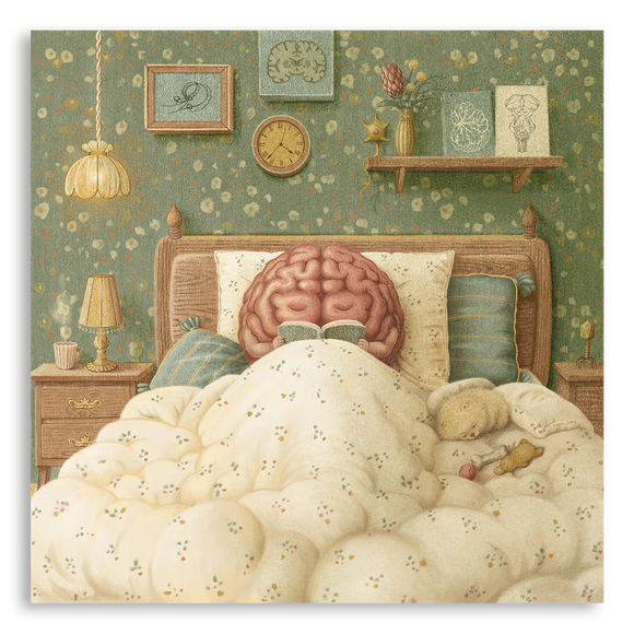 Art Print- Brain's Quiet Retreat, Bedroom