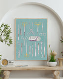 Vertical Art Print- Surgical Instruments