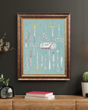 Vertical Art Print- Surgical Instruments