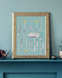 Vertical Art Print- Surgical Instruments