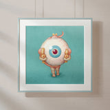 Art Print- Eyeball with Rod and Cone Cells