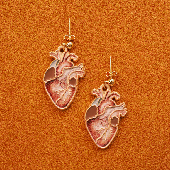 Anatomical Heart Earrings