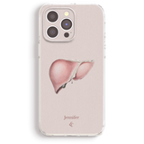 a phone case with a picture of a liver