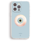 an iphone case with an image of an eyeball