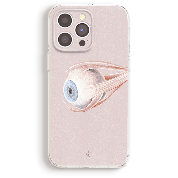an iphone case with a picture of a bird's eye