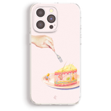 a phone case with a picture of a cake on it