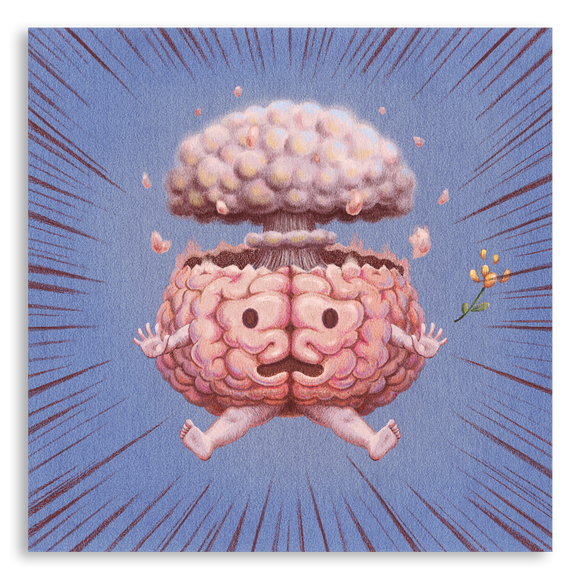 Art Print- Surprised Brain