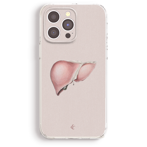 a phone case with a picture of a liver