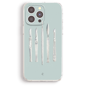 a phone case with a picture of a set of knives