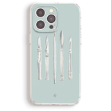 a phone case with a picture of a set of knives