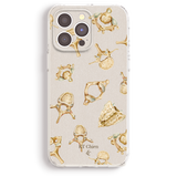 a cell phone case with a picture of different animals on it