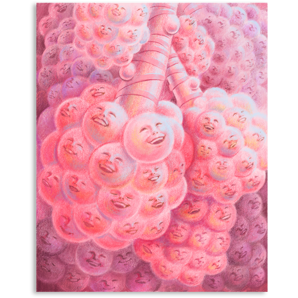 Premium Vertical Art Print- Happy Alveoli