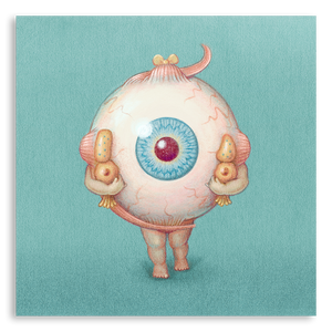 Art Print- Eyeball with Rod and Cone Cells