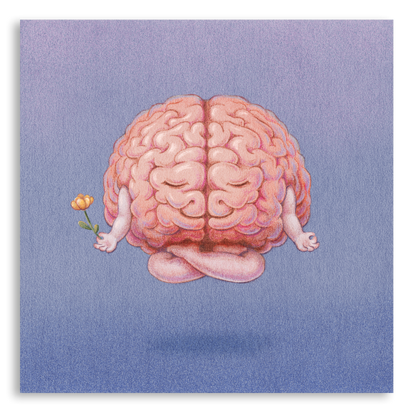 Art Print- Floating Brain