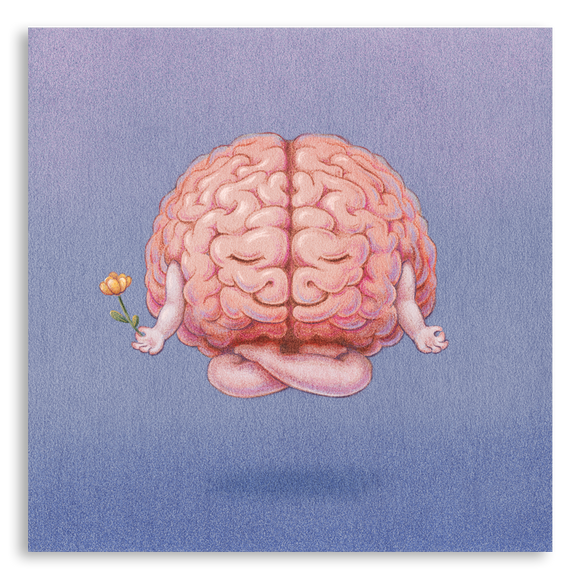 Art Print- Meditation Brain
