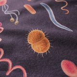 Bacteria Short Sleeve Button Down Unisex Shirt- Dark Blue