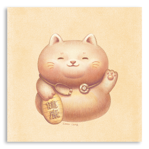Art Print- Lucky Cat for Health