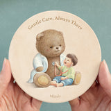 Bear and Kid Ceramic Coaster