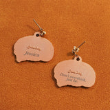 Personalized engraving options for brain earrings