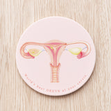 Uterus Ceramic coaster