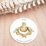 2nd Cervical Vertebra Ceramic Coaster