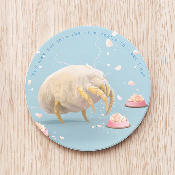 Dust Mite Ceramic Coaster