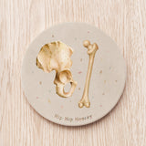 hip hip hooray bone coaster