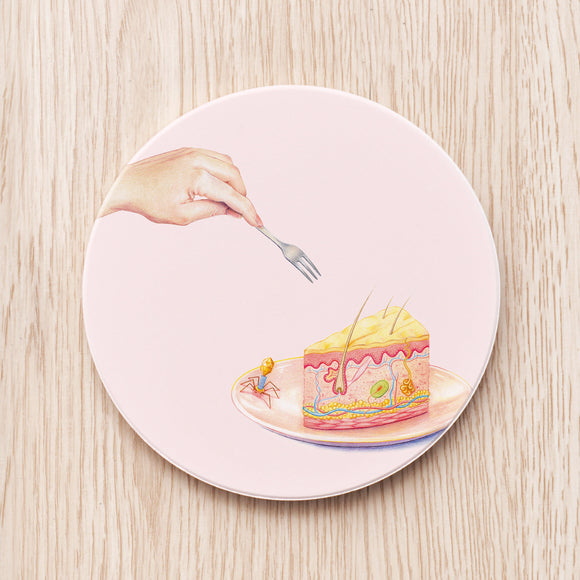 Skin Cake Ceramic Coaster