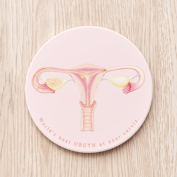 Uterus Ceramic coaster
