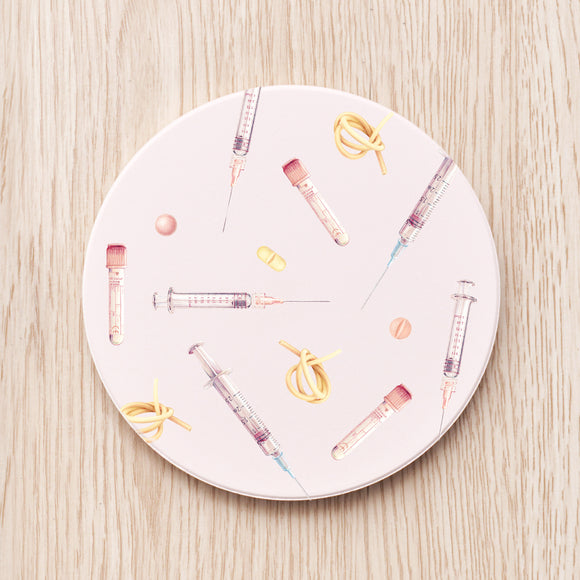 Syringe & Pill Coaster